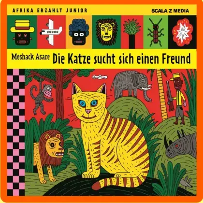 Man sieht das Cover eines Hörbuchs mit einer Katze.
