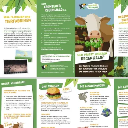 Man sieht einen Einblick in einen Infoflyer.