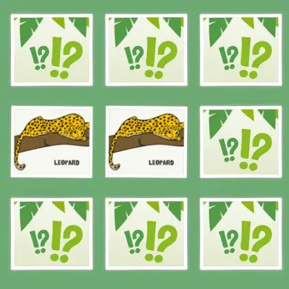 Man sieht ein Memory-Spiel.