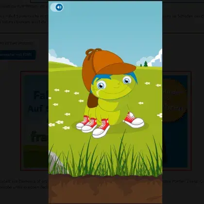 Screenshot der Raupe Finn