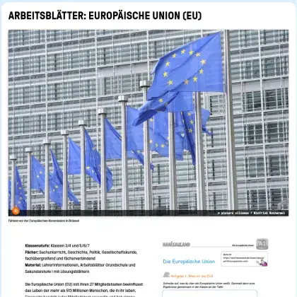 Screenshot Arbeitsblätter