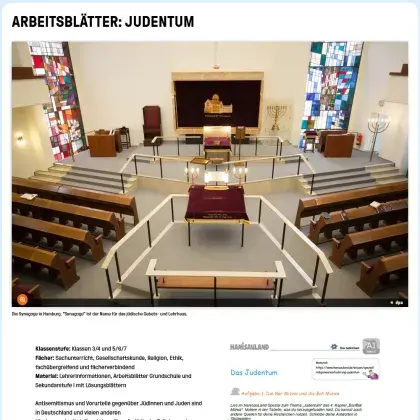 Screenshot Arbeitsblätter