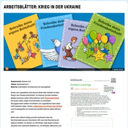 Screenshot Arbeitsblätter