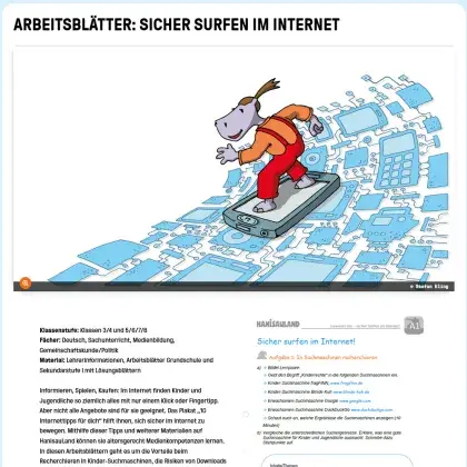Screenshot Arbeitsblätter