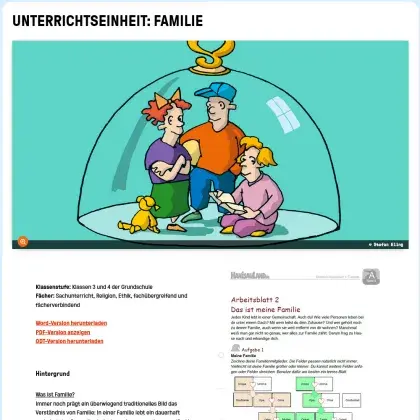 Unterrichtseinheit Familie