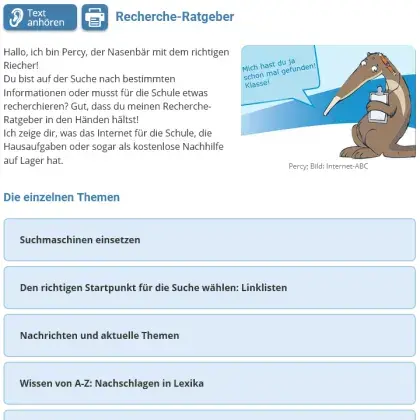 Der Internet-ABC Recherche-Ratgeber