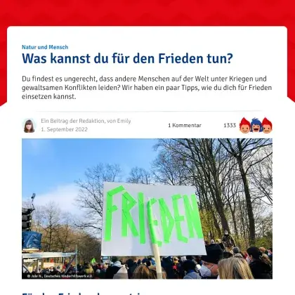 Screenshot Artikel