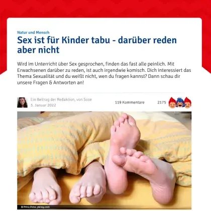 Screenshot Artikel