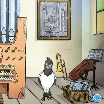 Kirchenraum mit Elster