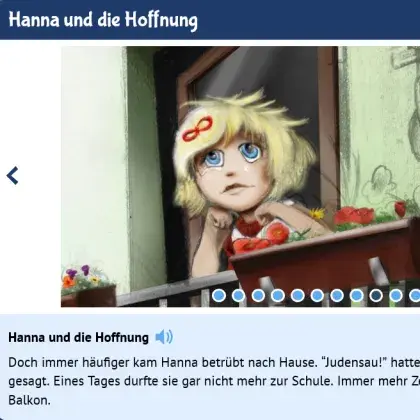 Illustration Mädchen auf Balkon