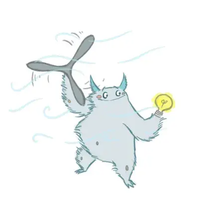 Kit Klimamonster mit Wind und Glühbirne