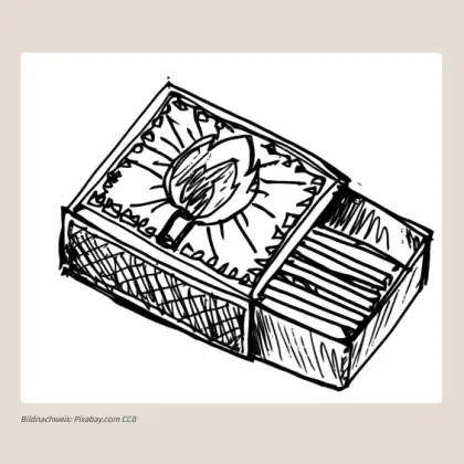 Illustration Streichholzschachtel