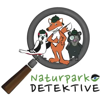 Man sieht das Logo von Naturpark Detektive.