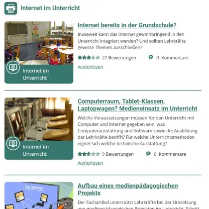 Praxishilfe: Internet im Unterricht