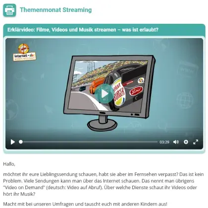 Streaming im Internet-ABC