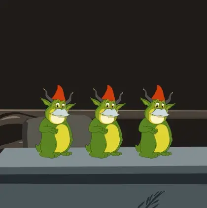 Illustration von verkleideten Lurs Monstern