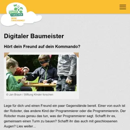 Man sieht eine Übersicht der Seite.