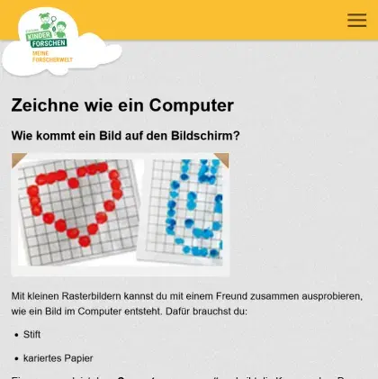 Man sieht eine Übersicht der Seite.