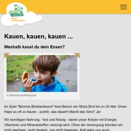 Man sieht eine Übersicht der Seite.