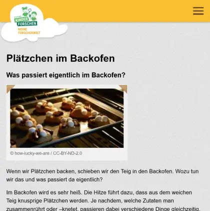 Man sieht eine Übersicht der Seite.