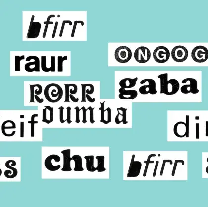 Verschiedene Schriftarten