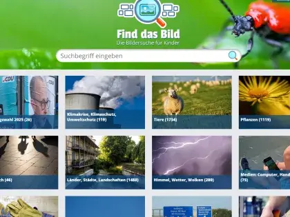 Man sieht die Website.