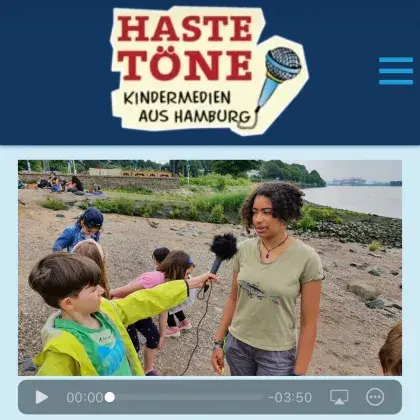 Kinderreporter interviewt Frau